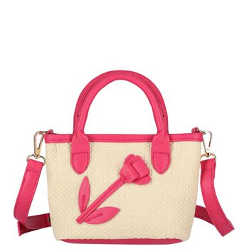 Girls Pink Flower Handbag (16cm)