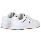 Boys White Logo Trainers, 1, hi-res