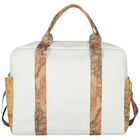 Ivory & Beige Logo Baby Changing Bag, 1, hi-res