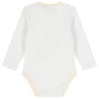 Ivory & White Teddy Bear Logo Baby Bodysuit Set, 3, hi-res