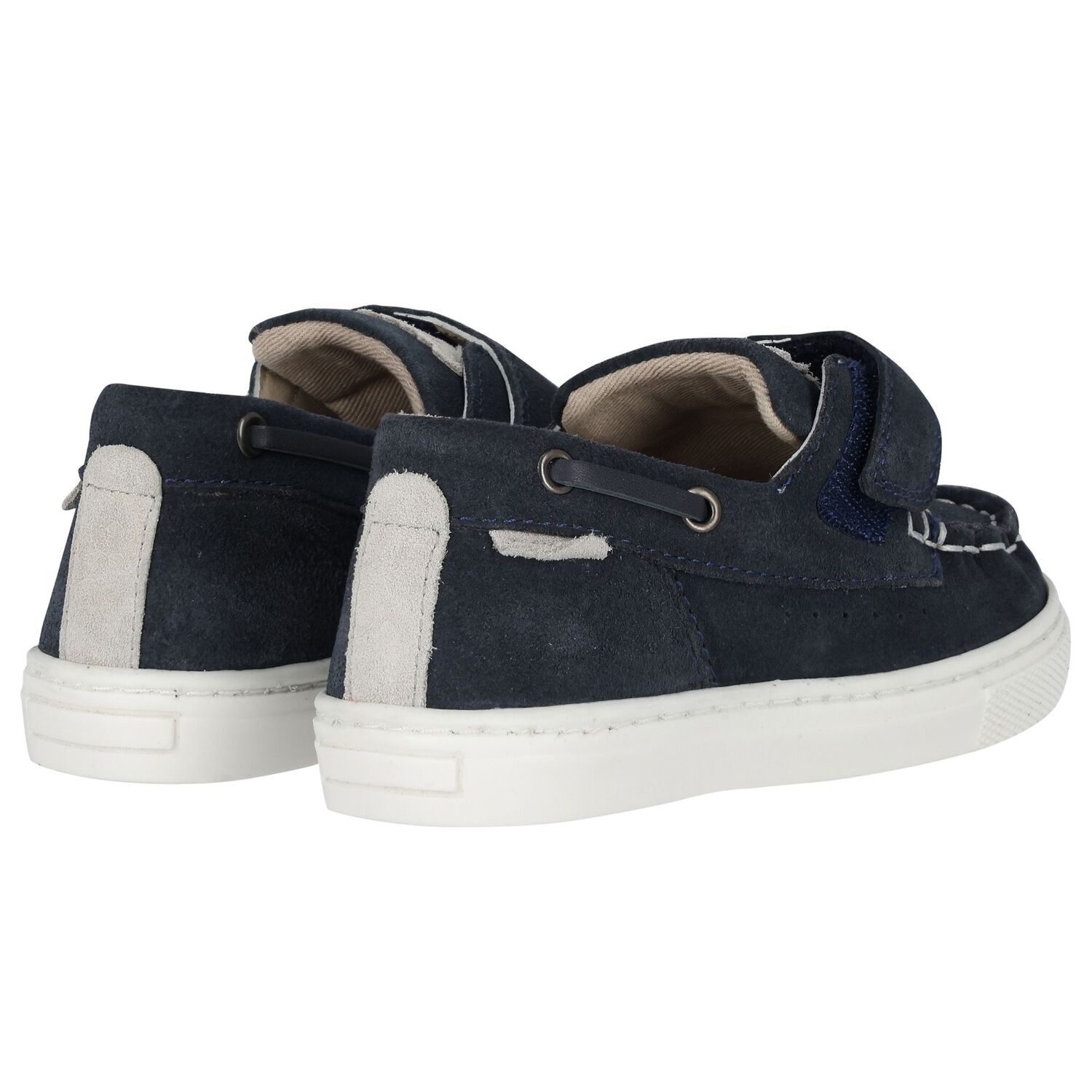 Younger Boys Navy Blue Suede Shoes, 1, hi-res
