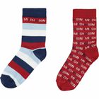 Boys Multi-Colored Socks ( 2 Pack ), 1, hi-res