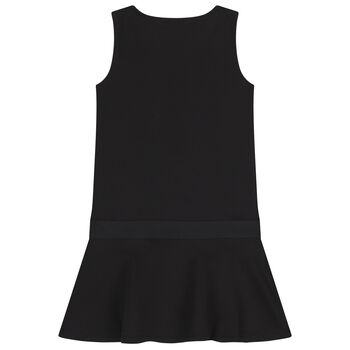 Girls Black Logo Dress