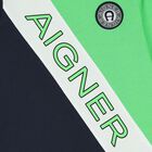 Boys Green & Navy Blue Logo Long Sleeve Top, 1, hi-res