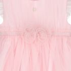Baby Girls Pink Flower Tulle Dress, 1, hi-res