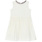 Girls Ivory Logo Dress, 1, hi-res