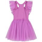 Girls Violet Embellished Tulle Dress, 1, hi-res