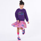 Girls Pink Logo Pleated Skirt, 1, hi-res