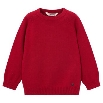 Boys Red Knitted Jumper