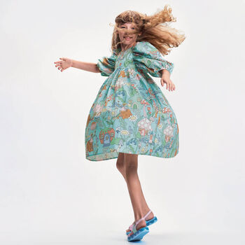Girls Multi-Colored Fairies Dress
