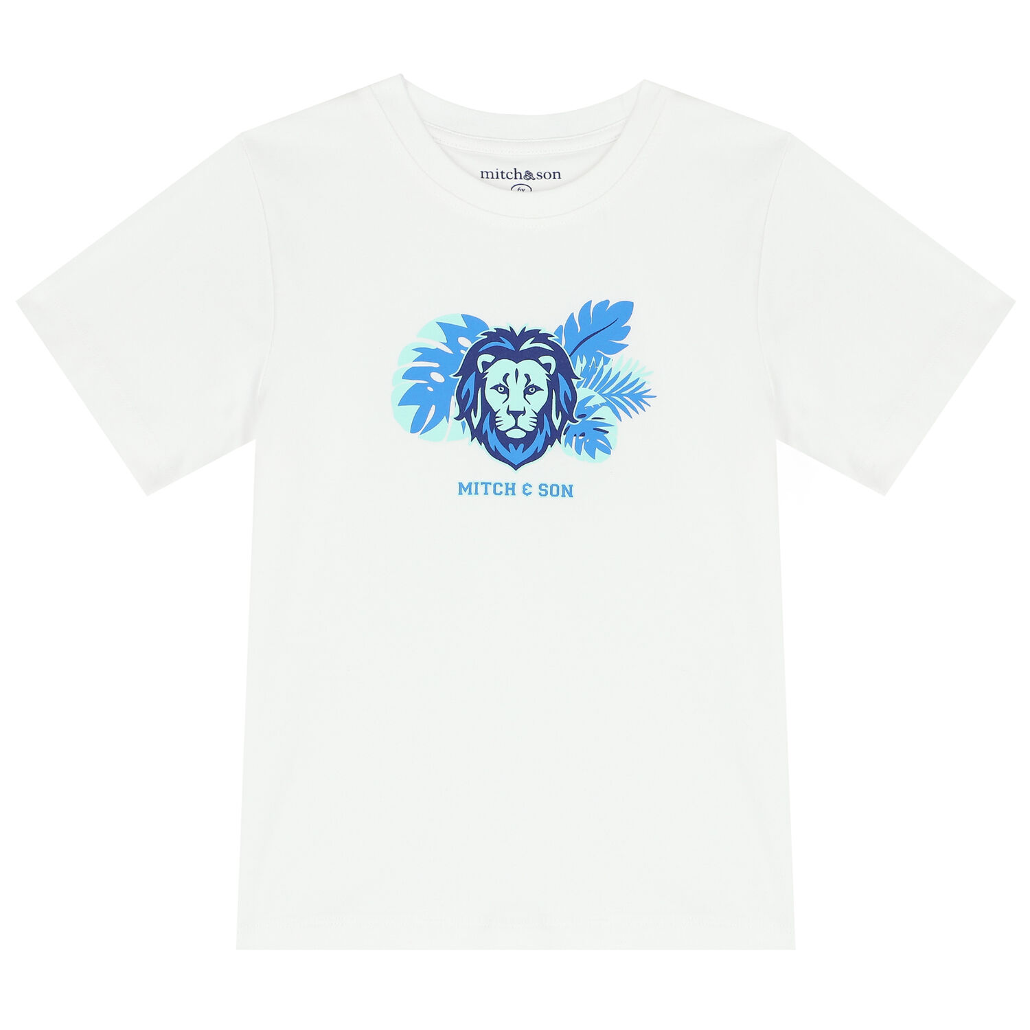 Boys Blue & White Logo Short Set, 1, hi-res