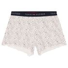 Girls Ivory & Pink Logo Pyjamas, 1, hi-res