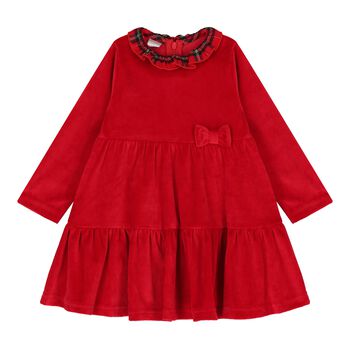 Baby Girls Red Bow Dress
