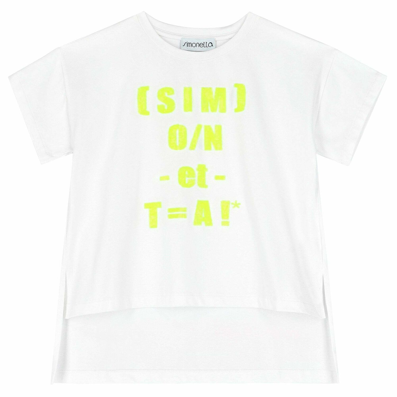Girls White Logo Top, 1, hi-res