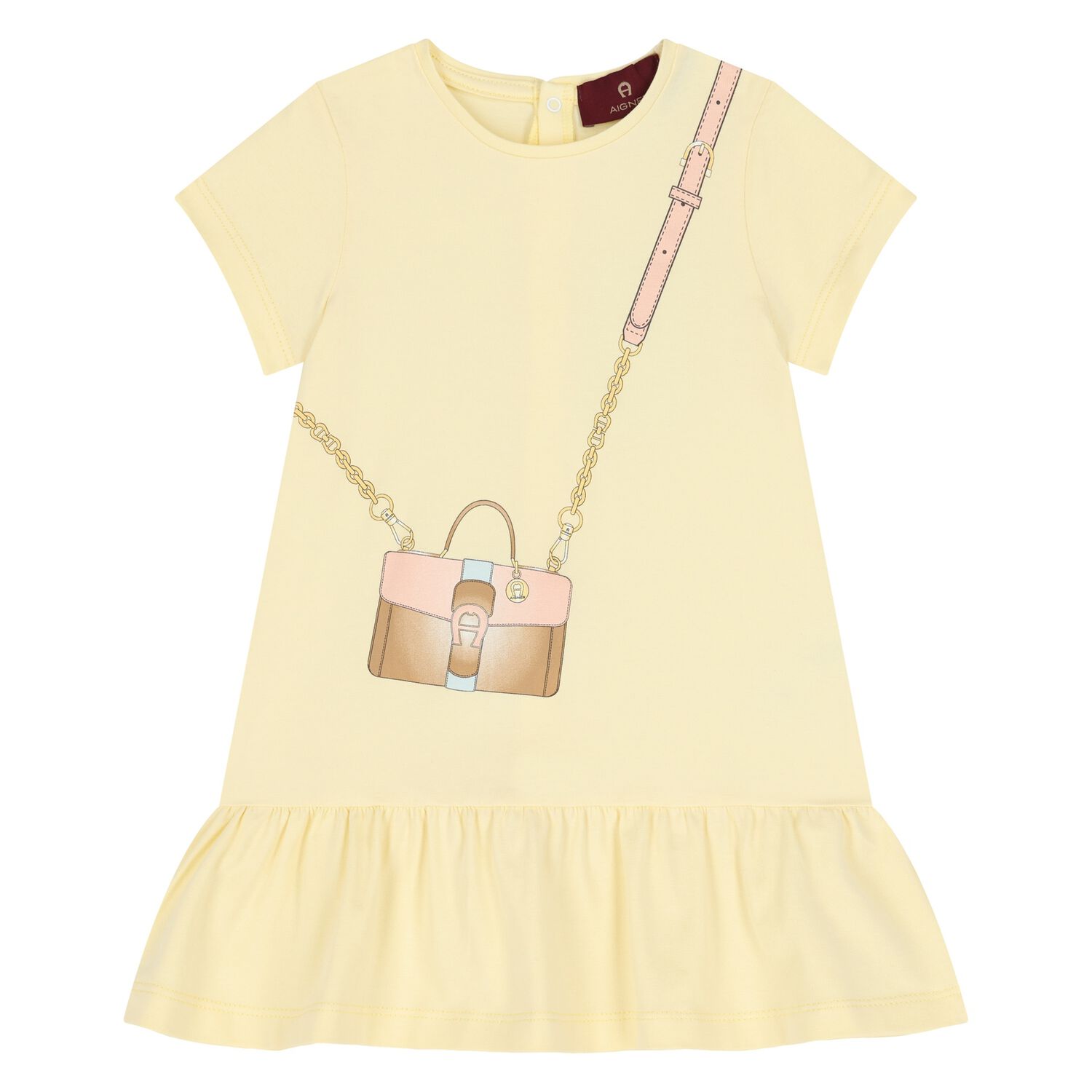 Younger Girls Yellow Crossbody Bag Dress, 2, hi-res