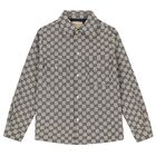 Boys Beige GG Supreme Jacket, 1, hi-res