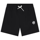Boys Black Logo Shorts, 2, hi-res