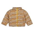 Younger Boys Beige Logo Padded Puffer Jacket, 1, hi-res
