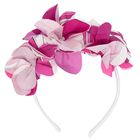Girls White, Pink & Purple Floral Headband, 1, hi-res