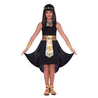 Girls Black & Gold Egyptian Pharoah Costume, 1, hi-res