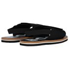 Boys Black Velcro Sandals, 1, hi-res