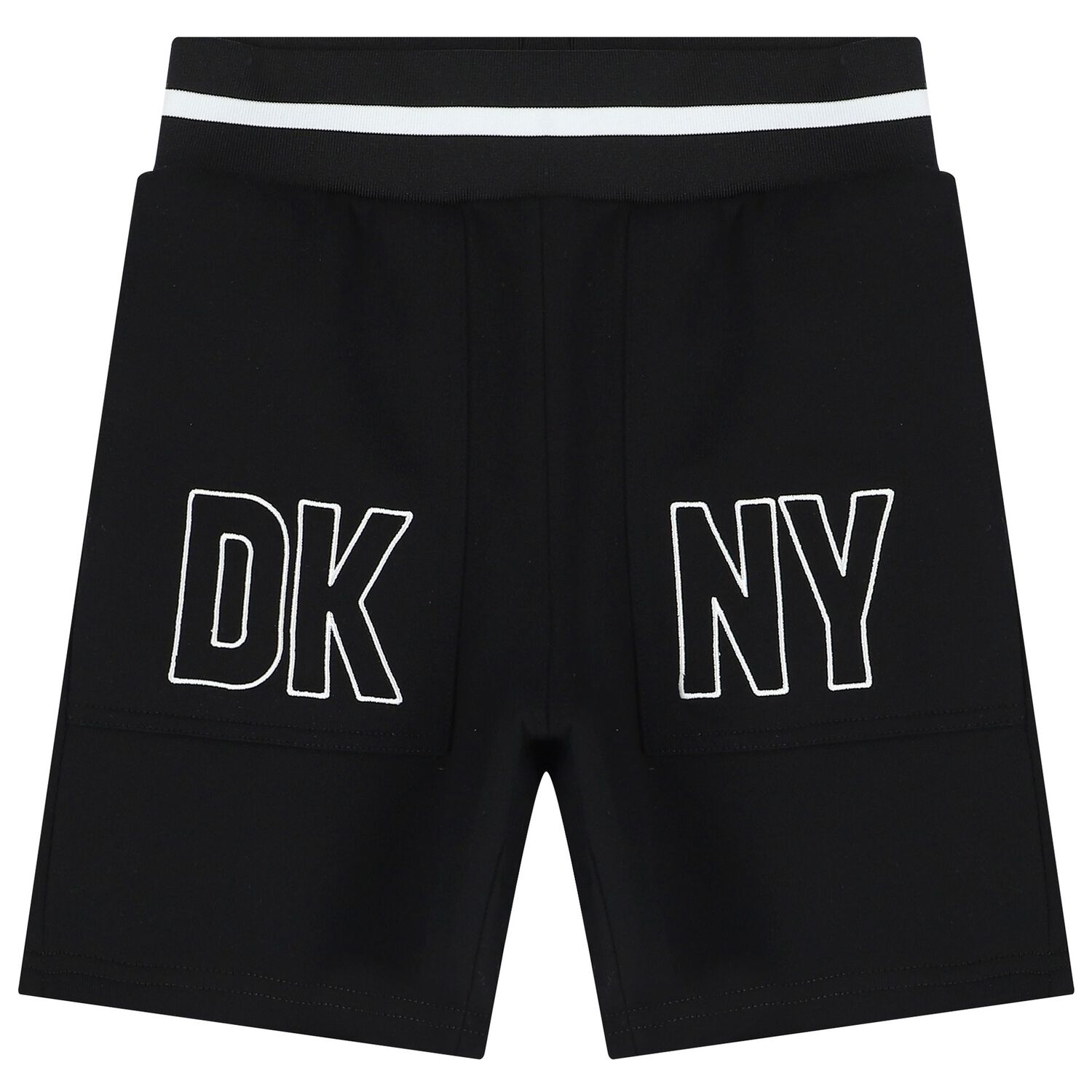 Boys White & Black Logo Shorts Set, 1, hi-res