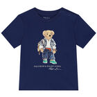 Baby Boys Navy Blue Polo Bear T-Shirt, 1, hi-res