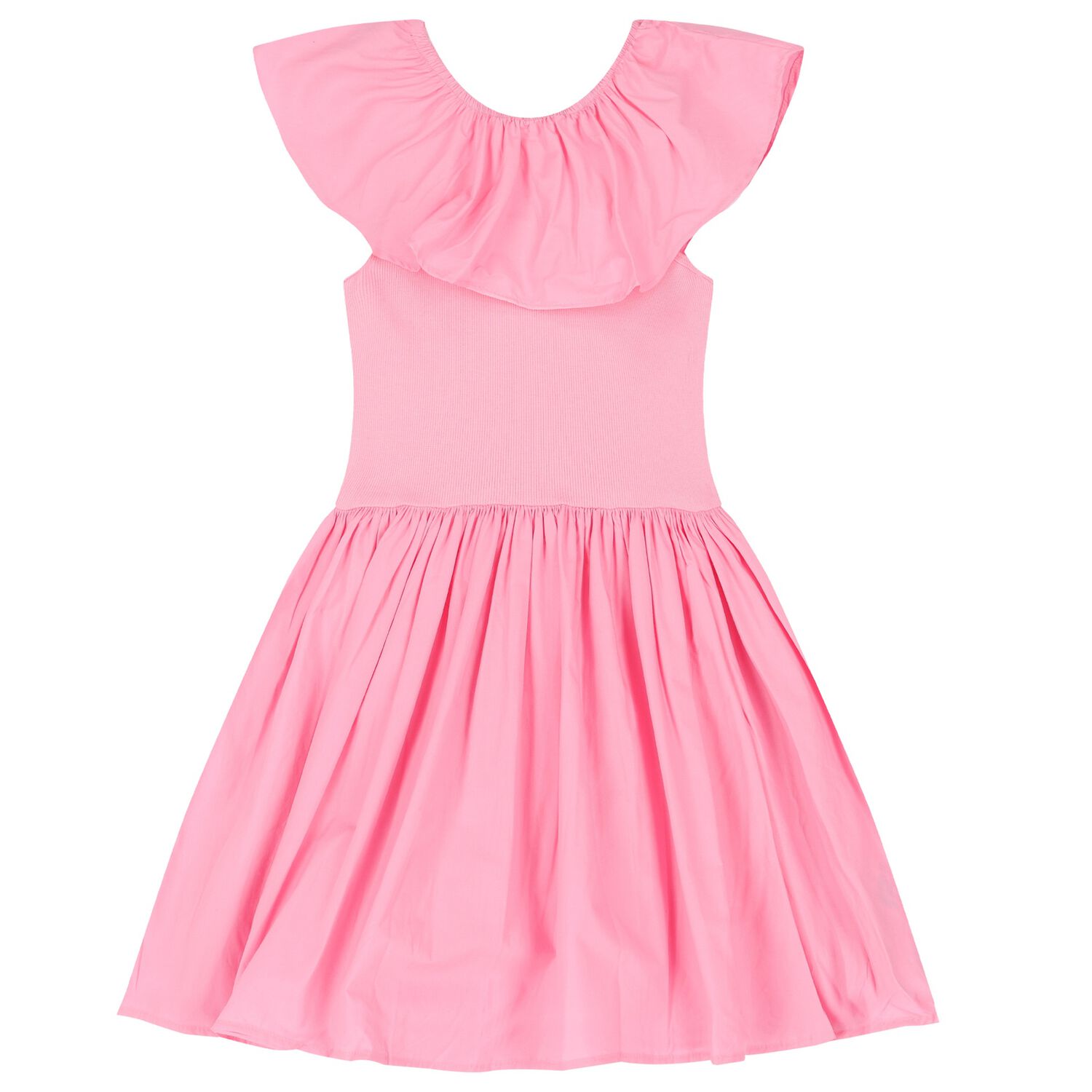 Girls Pink Ruffled Dress, 1, hi-res
