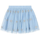 Girls Blue Star Tulle Skirt, 1, hi-res