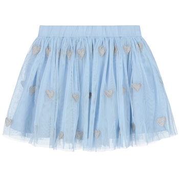 Girls Blue Star Tulle Skirt