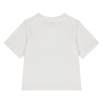 Younger White Thomas Bear Logo T-Shirt