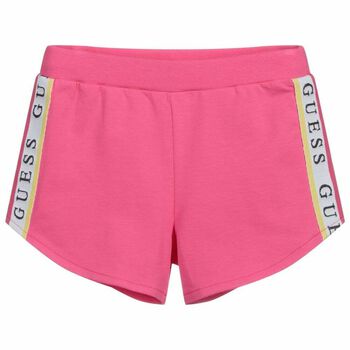 Girls Pink Logo Shorts