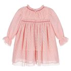 Younger Girls Pink Tulle Dress, 1, hi-res