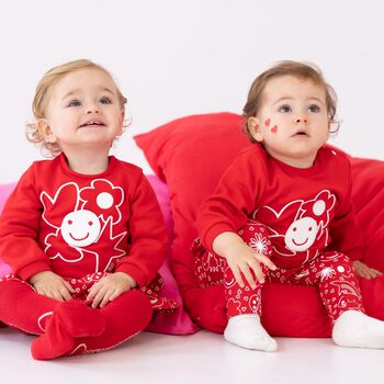 Girls Red Logo Leggings Set