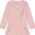 Girls Pink & Gold Logo Dress, 2, hi-res