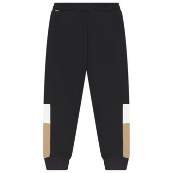 Boys Black Logo Joggers
