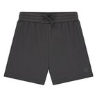 Younger Boys Dark Grey Logo Shorts, 6, hi-res