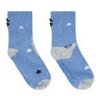 Baby Boys Blue Socks, 1, hi-res