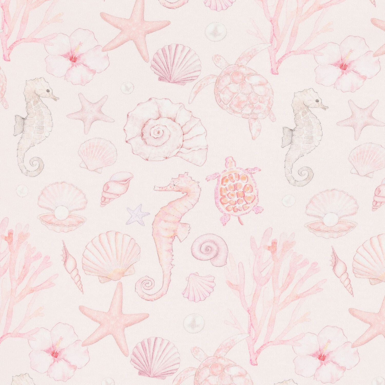 Baby Girls Pink Coral Shells Baby Nest, 1, hi-res