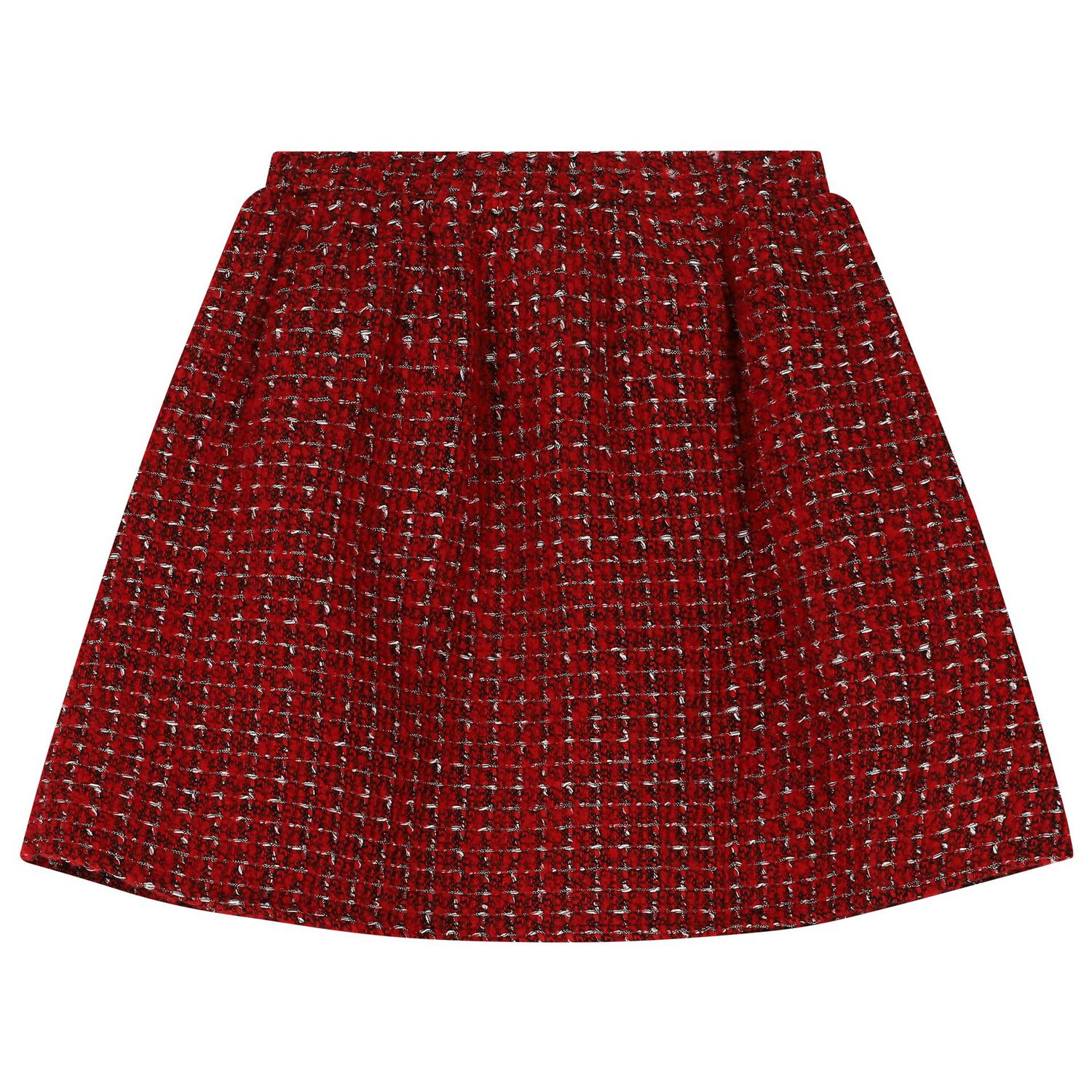 Girls White & Red Logo Skirt Set, 1, hi-res