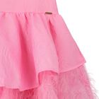 Girls Pink Ruffle Peplum Dress, 1, hi-res