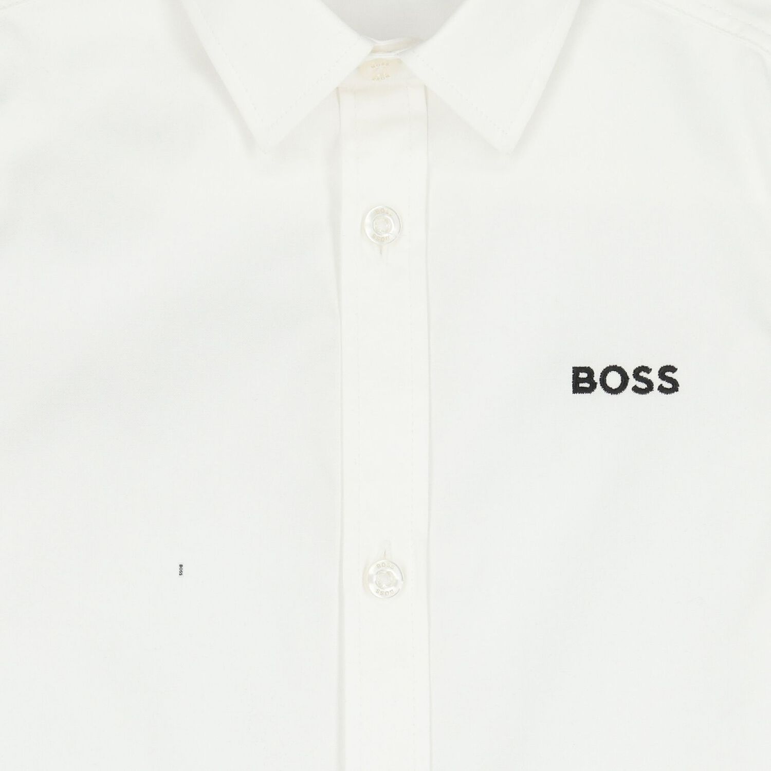 Boys White Logo Shirt, 1, hi-res