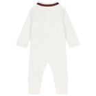 Baby Ivory Web Striped Romper, 1, hi-res