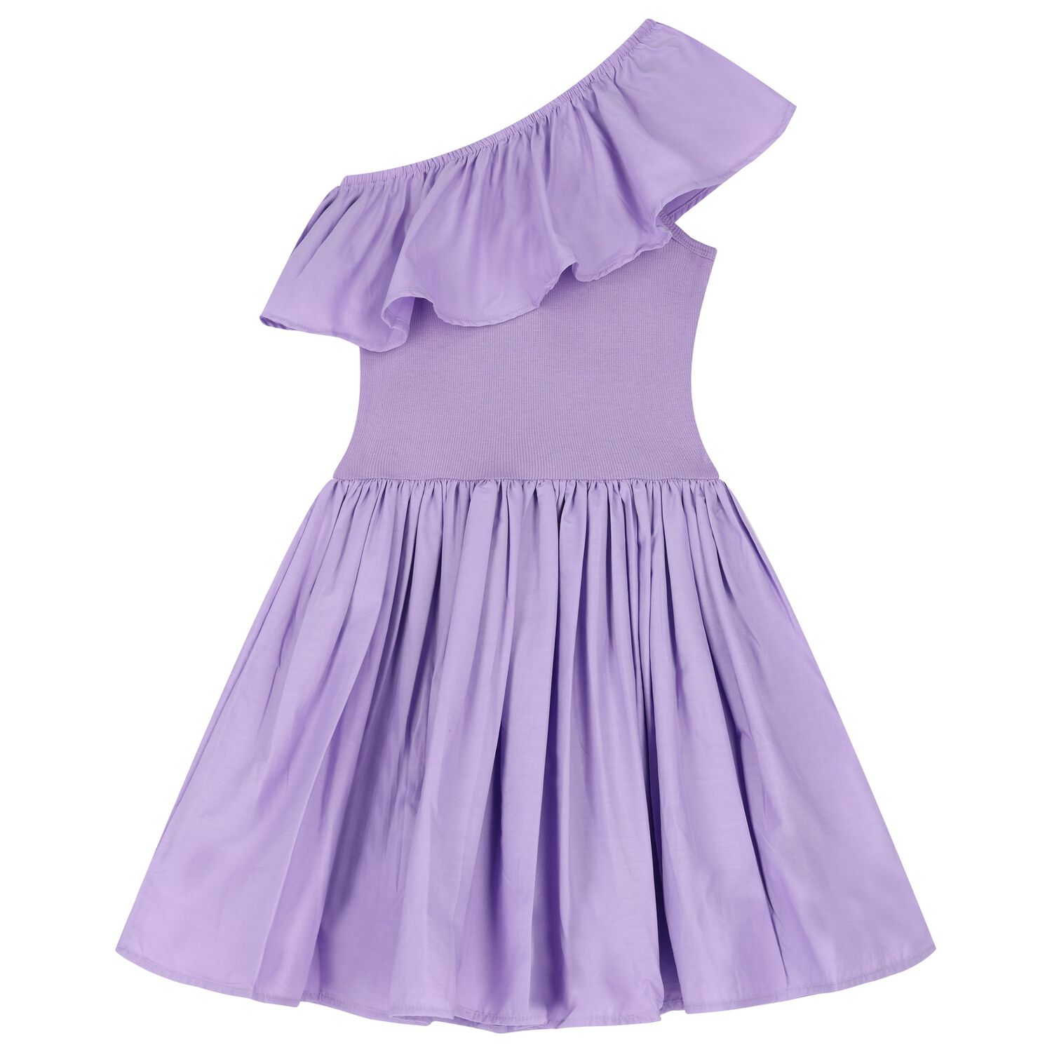 Girls Purple Asymmetric Dress, 4, hi-res image number null