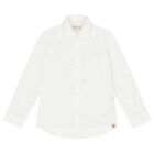 Boys White Logo Shirt, 2, hi-res