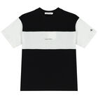 Boys Black Logo T-Shirt, 1, hi-res