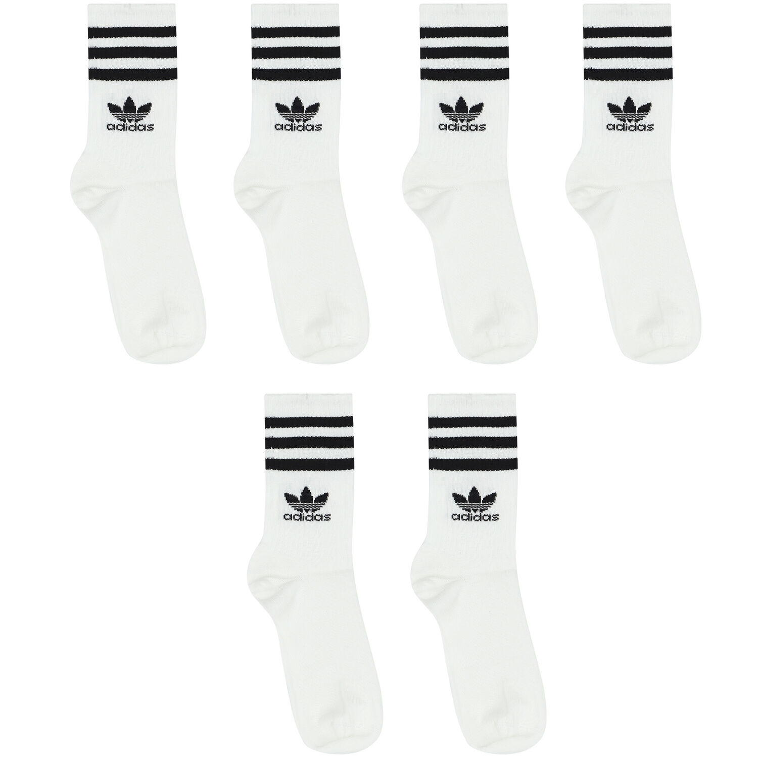 White Logo Crew Socks ( 3-Pack ), 1, hi-res image number null