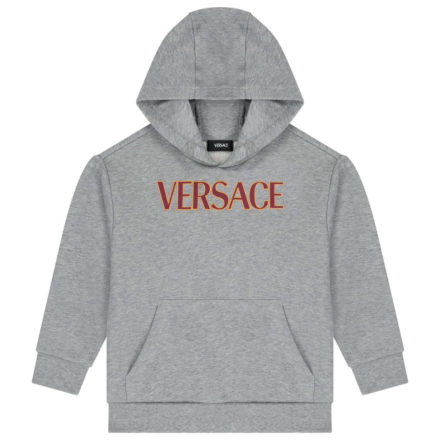 Grey & Burgundy Logo Hooded Top, 1, hi-res