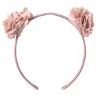Girls Pink Flower Headband, 1, hi-res