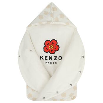 Ivory & Beige Boke Flower Reversible Baby Nest